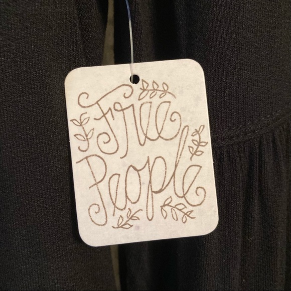 NWT Free People Bell Sleeve Top | Black Off the Shoulder - Picture 5 of 9